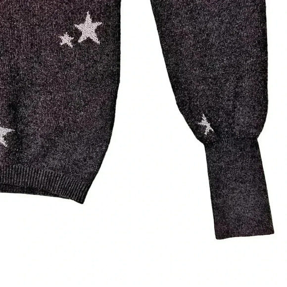 Premise Silver Star Crewneck Gray Black Twist Knit Sweater Free Shipping Sz XS - Picture 3 of 6